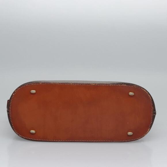 CELINE Macadam Canvas Hand Bag Pvc Leather Gold Brown - Picture 9 of 13